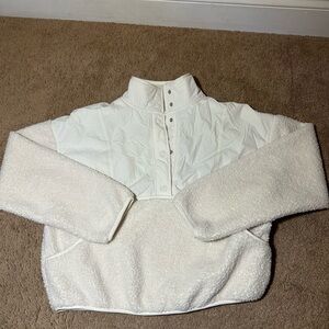 Offline By Aerie Women 1/2 Snap Cloud Sherpa  Fluff Pullover Cozy Soft Size Med